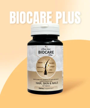 Biocare Plus – Nourishing beauty supplement for healthier hair, skin, and nails. the powerful blend of Biotin, collagen, keratin, and zinc and more