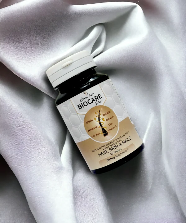 Biocare Plus – Nourishing beauty supplement for healthier hair, skin, and nails. the powerful blend of Biotin, collagen, keratin, and zinc and more