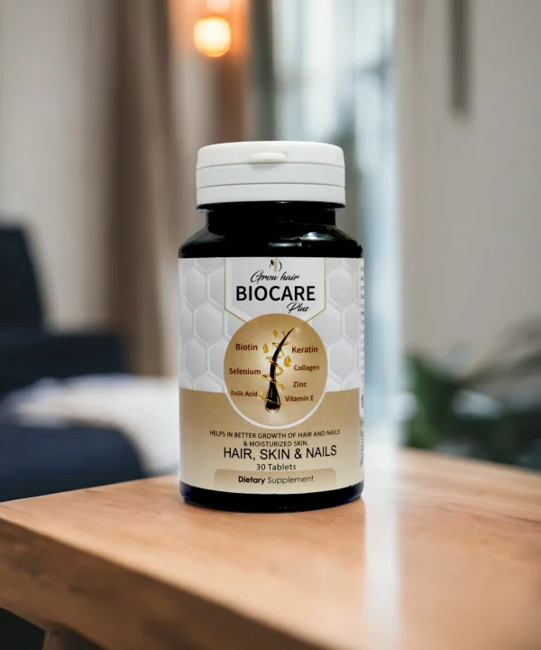 Biocare Plus – Nourishing beauty supplement for healthier hair, skin, and nails. the powerful blend of Biotin, collagen, keratin, and zinc and more