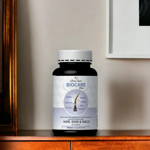 Biocare Plus – Nourishing beauty supplement for healthier hair, skin, and nails. the powerful blend of Biotin, collagen, keratin, and zinc and more