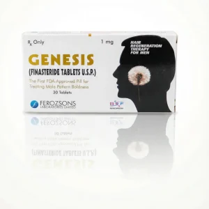 Genesis finasteride 1mg tablets USP box, FDA-approved hair regeneration therapy for men with hair loss