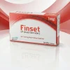 Finset finasteride 1mg tablet box for treating male pattern baldness and hair loss control