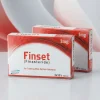 Finset finasteride 1mg tablet box for treating male pattern baldness and hair loss control
