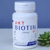 AKT biotin 2 AKT Biotin EZ tablets 2500mcg bottle for healthy hair growth, glowing skin, and strong nails