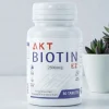 AKT biotin 3 AKT Biotin EZ tablets 2500mcg bottle for healthy hair growth, glowing skin, and strong nails
