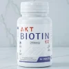 AKT biotin 5 AKT Biotin EZ tablets 2500mcg bottle for healthy hair growth, glowing skin, and strong nails