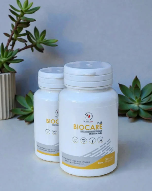Dr Grow Care BioCare Plus dietary supplement tablets for hair growth, skin health, and nail strength